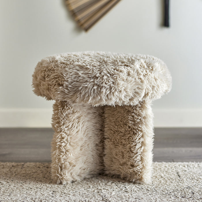 Bloomingville Poef Frikka Fluffy - Naturel