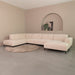 LABEL51 U-bank Merido Links, 368cm, Raven stof - Naturel - ThatLyfeStyle