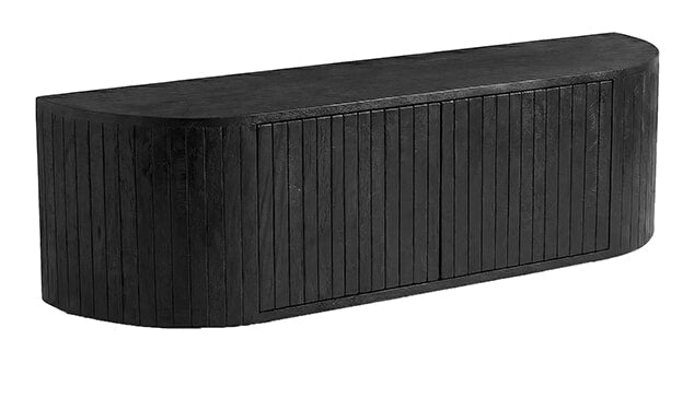 LABEL51 TV-meubel Miya Mangohout, 140cm - Zwart - Organisch