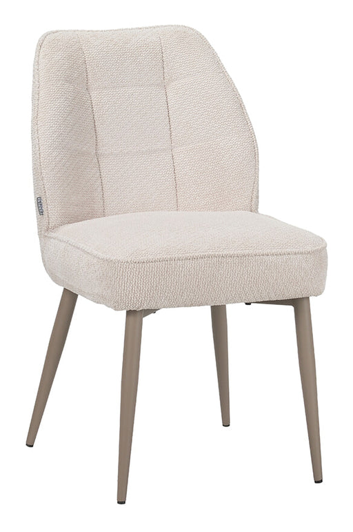LABEL51 Eetkamerstoel Liam Egon-stof - Naturel/Taupe