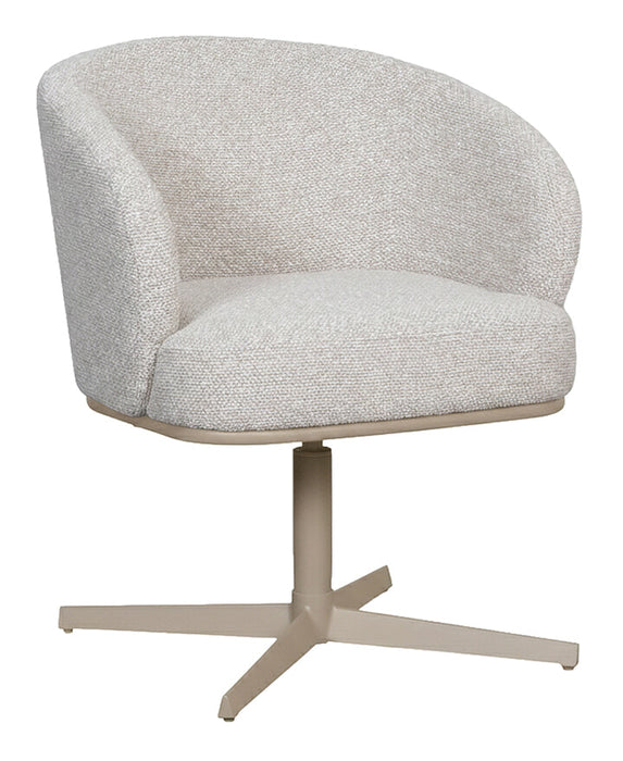 LABEL51 Draaibare Eetkamerstoel Cannes Bouclé Naturel/Taupe