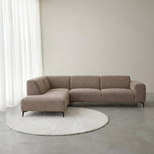 LABEL51 Hoekbank Merido Links, 292cm, Velvet - Taupe