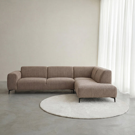 LABEL51 Hoekbank Merido Rechts, 292cm, Velvet - Taupe