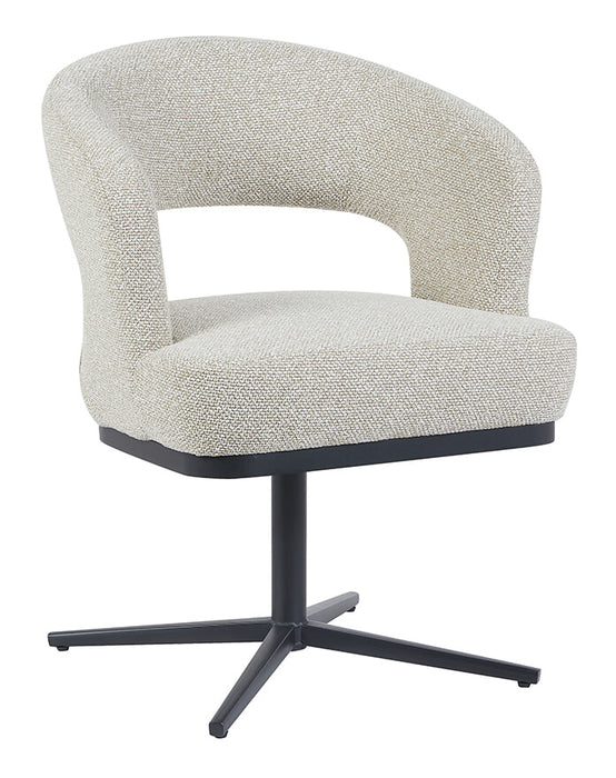 LABEL51 Eetkamerstoel Monaco Bouclé - Naturel/Zwart