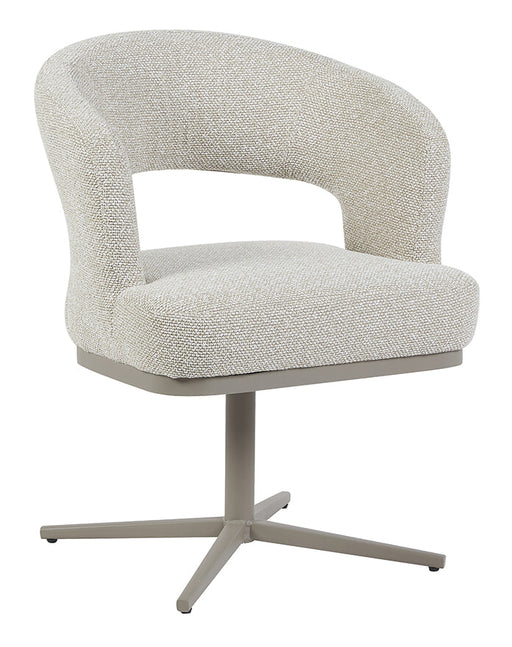 LABEL51 Draaibare Eetkamerstoel Monaco Bouclé - Naturel/Taupe