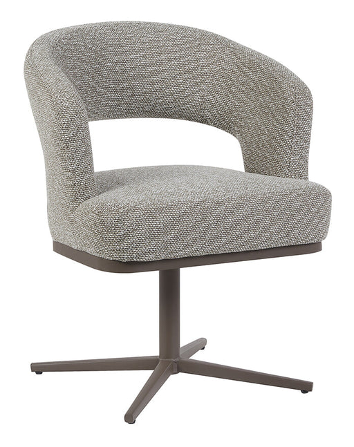 LABEL51 Draaibare Eetkamerstoel Monaco Bouclé - Mushroom/Brons
