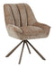 LABEL51 Draaibare Eetkamerstoel Reims Chenille - Taupe/Brons