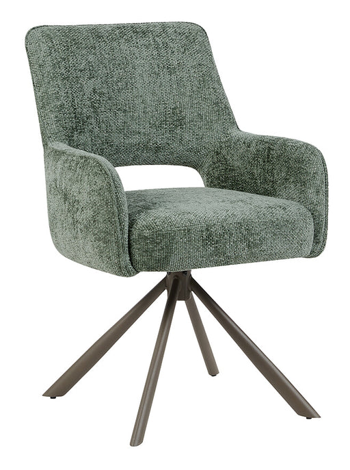 LABEL51 Draaibare Eetkamerstoel Bergerac Chenille - Hunter/Brons