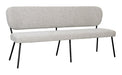 LABEL51 Eetkamerbank Singapore 190cm, Bouclé - Naturel/Zwart