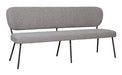 LABEL51 Eetkamerbank Singapore 220cm, Bouclé - Mushroom/Brons