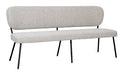 LABEL51 Eetkamerbank Singapore 220cm, Bouclé - Naturel/Zwart