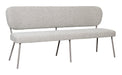 LABEL51 Eetkamerbank Singapore 160cm, Bouclé - Naturel/Taupe