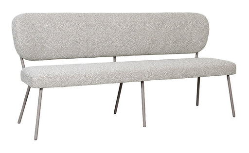 LABEL51 Eetkamerbank Singapore 160cm, Bouclé - Naturel/Taupe