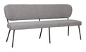 LABEL51 Eetkamerbank Singapore 160cm, Bouclé - Mushroom/Brons