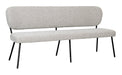 LABEL51 Eetkamerbank Singapore 160cm, Bouclé - Naturel/Zwart