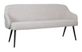 LABEL51 Eetkamerbank Bern Bouclé, 160cm - Naturel/Zwart