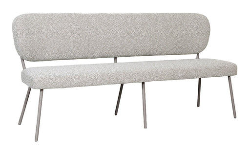 LABEL51 Eetkamerbank Singapore 190cm, Bouclé - Naturel/Taupe