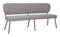 LABEL51 Eetkamerbank Singapore 190cm, Bouclé - Mushroom/Brons