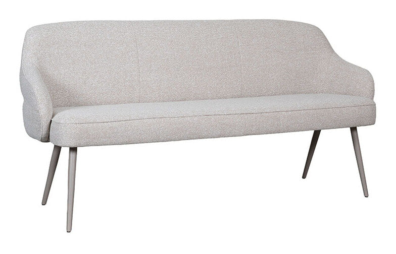 LABEL51 Eetkamerbank Bern 160cm, Bouclé - Naturel/Taupe