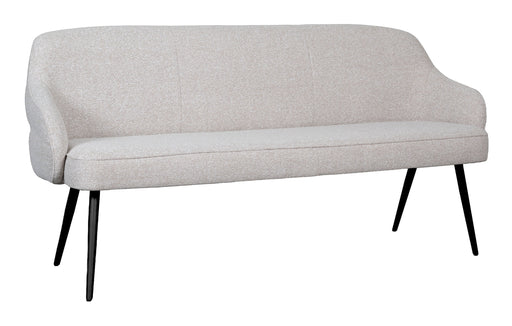 LABEL51 Eetkamerbank Bern 190cm, Bouclé - Naturel/Zwart