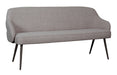 LABEL51 Eetkamerbank Bern 190cm, Bouclé - Mushroom/Brons