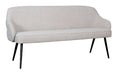 LABEL51 Eetkamerbank Bern 220cm, Bouclé - Naturel/Zwart