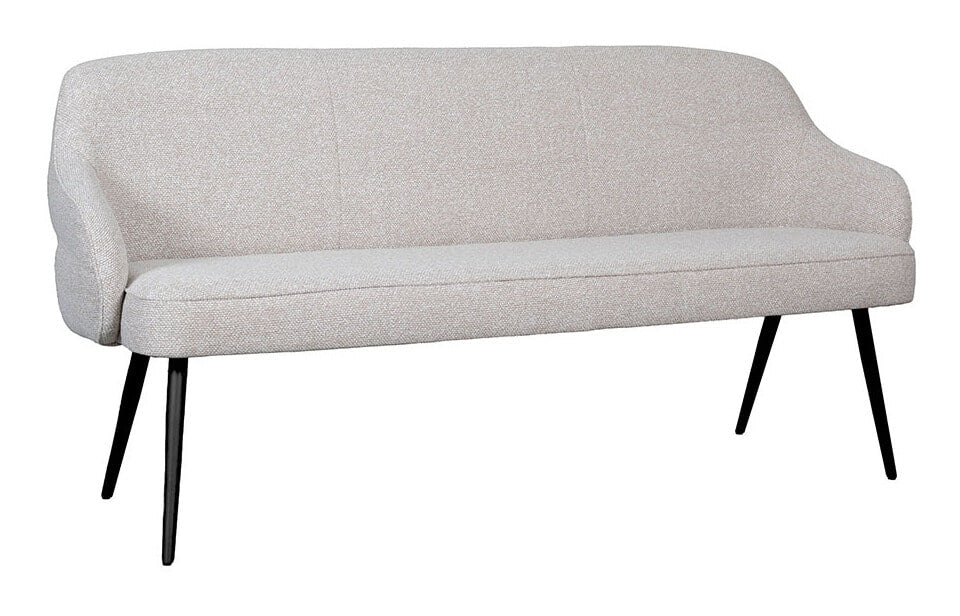 LABEL51 Eetkamerbank Bern 220cm, Bouclé - Naturel/Zwart