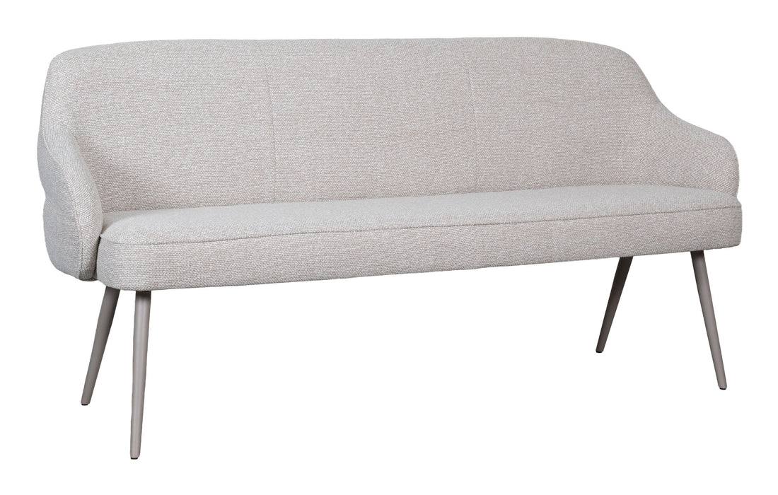 LABEL51 Eetkamerbank Bern 220cm, Bouclé - Naturel/Taupe