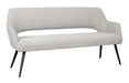 LABEL51 Eetkamerbank Sunray 190cm, Bouclé - Naturel/Zwart