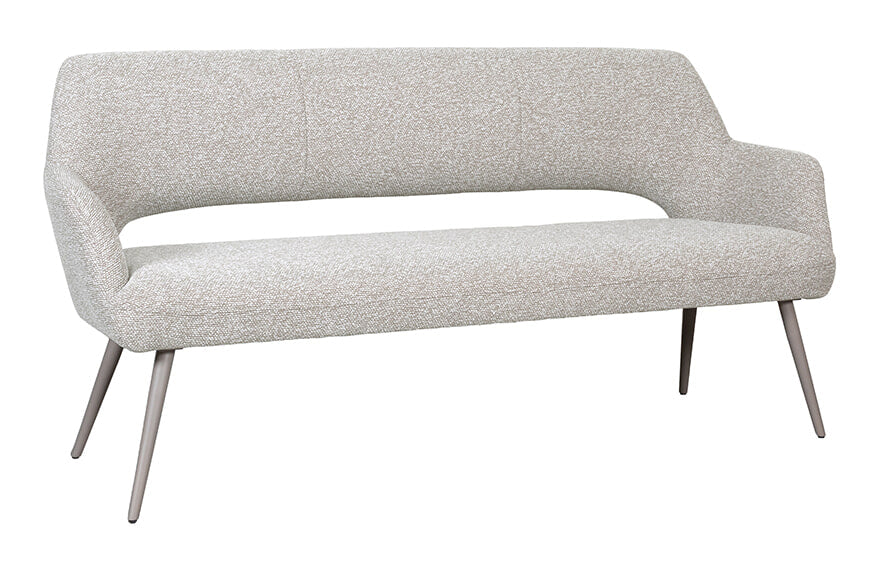 LABEL51 Eetkamerbank Sunray 190cm, Bouclé - Naturel/Taupe