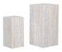 LABEL51 Zuil Pedestal Travertin, Set van 2 stuks
