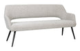 LABEL51 Eetkamerbank Sunray 220cm, Bouclé - Naturel/Zwart