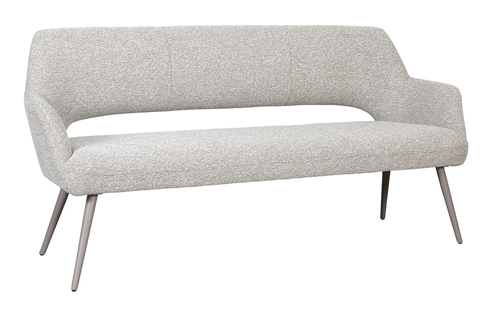LABEL51 Eetkamerbank Sunray 220cm, Bouclé - Naturel/Taupe