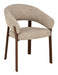 LABEL51 Eetkamerstoel Sato Presige stof en walnoot - Beige