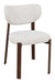 LABEL51 Eetkamerstoel Mika Prestige stof en walnoot houtlook - Naturel