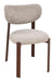 LABEL51 Eetkamerstoel Mika Prestige-stof en walnoot houtlook - Beige