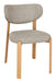 LABEL51 Eetkamerstoel Mika Prestige-stof en naturel houtlook - Beige
