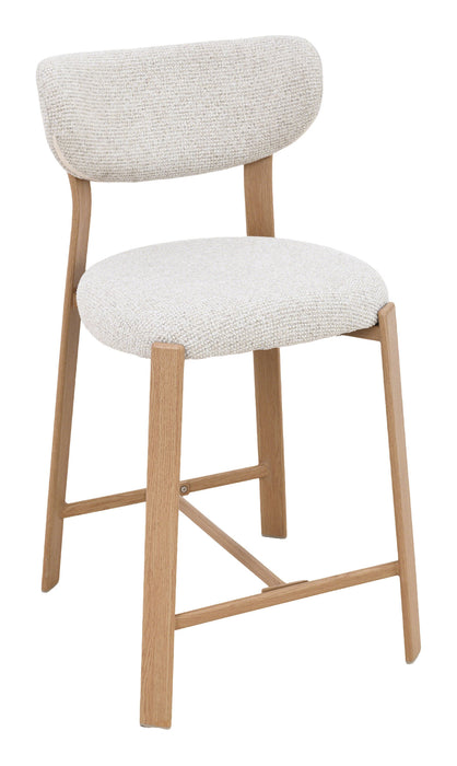 LABEL51 Barstoel Mika Prestige-stof - Naturel (zithoogte 50cm)