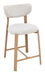 LABEL51 Barstoel Mika Prestige-stof - Naturel (zithoogte 50cm)