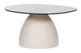 LABEL51 Ovale Salontafel Vera Glas en beton, 84 x 74cm - Smoked Brown - Ovaal