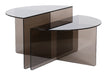 LABEL51 Organische Salontafel Rosa Glas, 80 x 80cm - Smoked Brown