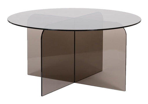 LABEL51 Ronde Salontafel Tulip Glas, Ø80cm - Smoked Brown