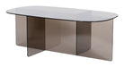 LABEL51 Ovale Bijzettafel Petal Glas, 45 x 35cm - Smoked Brown - Organisch