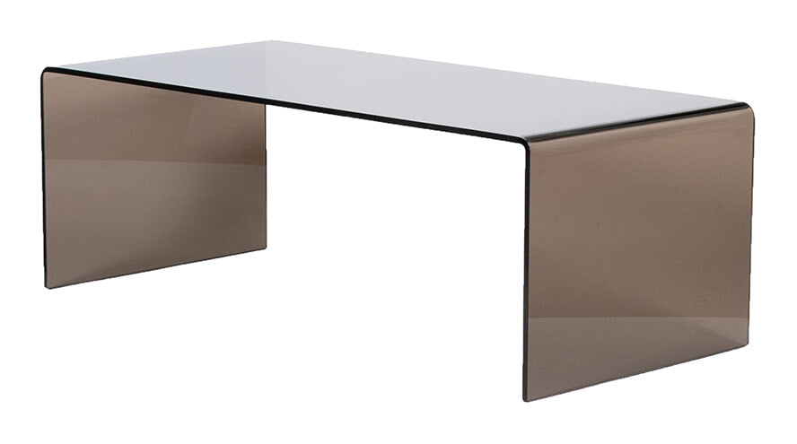 LABEL51 Salontafel Petal Glas, 110 x 50cm - Smoked Brown