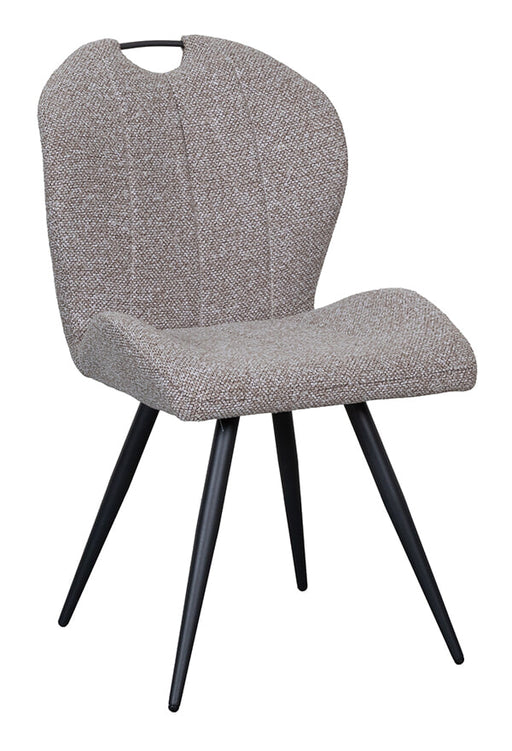 LABEL51 Eetkamerstoel Silly Bouclé - Mushroom/Zwart