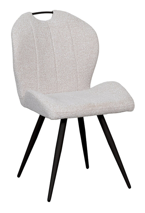 LABEL51 Eetkamerstoel Silly Bouclé - Naturel/Zwart