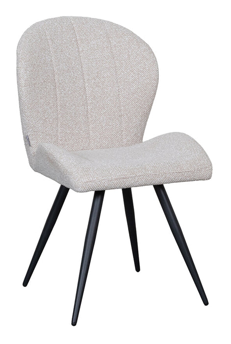 LABEL51 Eetkamerstoel Sil Bouclé - Naturel/Zwart