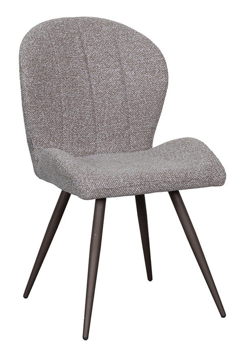 LABEL51 Eetkamerstoel Sil Bouclé - Mushroom/Brons