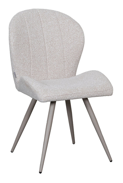 LABEL51 Eetkamerstoel Sil Bouclé - Naturel/Taupe