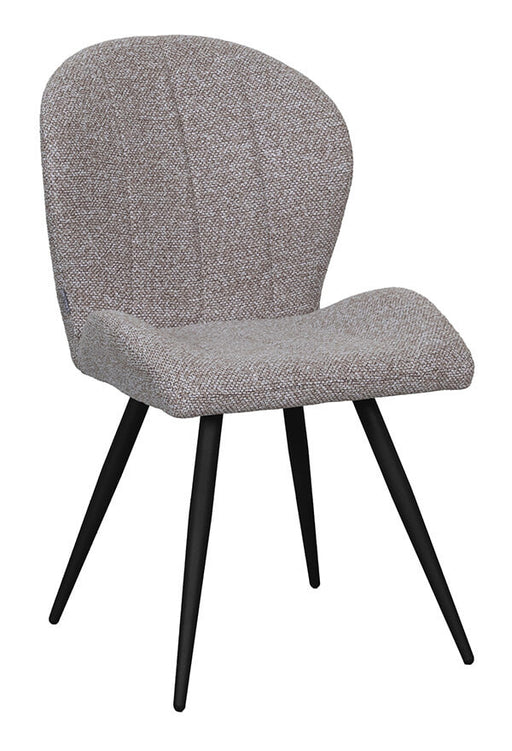 LABEL51 Eetkamerstoel Sil Bouclé - Mushroom/Zwart